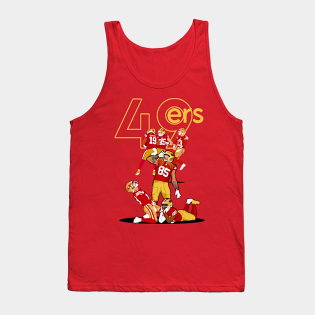 San Francisco 49ers : George kittle x Deebo Samuel x Brock Purdy Tank Top by Mic jr